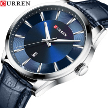 CURREN 8365 Quartz Watches for Men Leather Strap Male Wristwatches Top Luxury Brand Business Men's Clock 45 mm Reloj Hombres